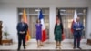 Посета на „Вајмарската тројка“ министри од Франција, Германија и Полска, на покана на вицепремиерот за европски прашања, Бојан Маричиќ, 17 јули 2023 (Фотографија од Фејсбук страницата на вицепремиерот Маричиќ). 