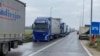 Serbia - Protest of truck drivers at the border with Hungary