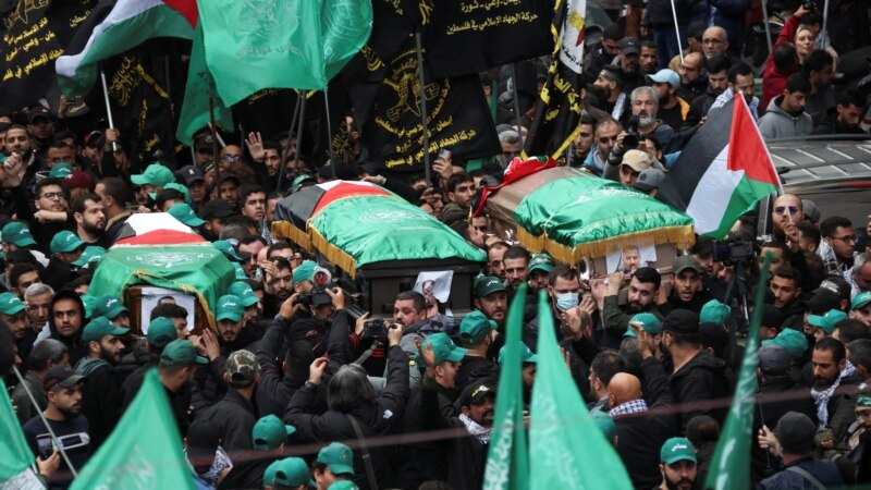 Hiljade ljudi na sahrani zamjenika lidera Hamasa koji je ubijen u atentatu u Bejrutu