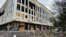 The Honchar Regional Library in Kherson has been badly damaged after a Russian air strike on the city early on November 12.