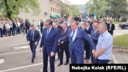 Aleksandar Vučić, predsjednik Srbije i Milorad Dodik, predsjednik bh. entiteta Republika Srpska u Bileći, 16. april 2024. 