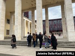 Pak qytetarë i përgjigjen thirrjes për protestë në Shqipëri pas vetëvrasjes së 41-vjeçares.
