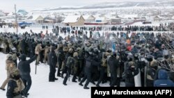 Акция протеста 17 января в Баймаке после оглашения приговора Фаилю Алсынову