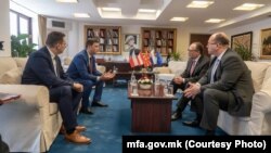 Министри за надворешни работи на Австрија, Чешка и Словачка со шефот на македонската дипломатија Бујар Османи