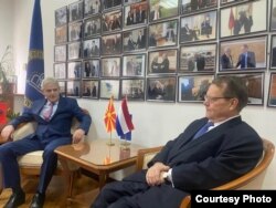 Средба на холандскиот амбасадор во Северна Македонија Дирк Јан Коп со лидерот на ДУИ, Али Ахмети