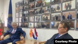 Средба на холандскиот амбасадор во Северна Македонија Дирк Јан Коп со лидерот на ДУИ, Али Ахмети 