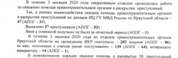 Справка оперативного отдела УФСИН по Иркутской области о внутрикамерных разработках, то есть пытках