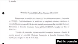 Adresa lui Mitulețu Buică către premierul Nicolae Ciucă