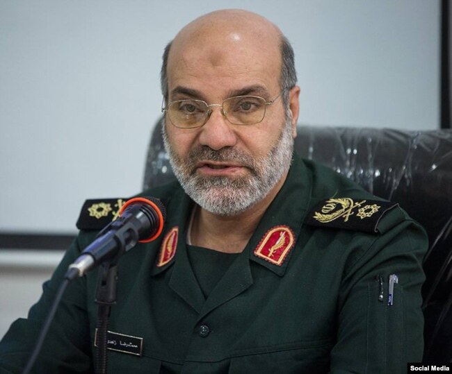 Mohammad Reza Zahedi komandant i lartë i Trupave të Gardës Revolucionare Islamike të Iranit (IRGC).