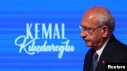 Кемаль Кылычдароглу, кандидат в президенты от основного оппозиционного альянса Турции в ночь выборов в Анкаре, Турция. 15 мая 2023