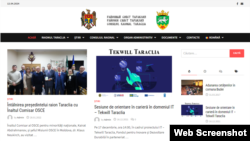 O captură a site-ului consiliului raional din Taraclia realizată la 12 aprilie 2024.