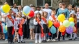 Moldova, First bell at "Taras Shevchenko" gymnasium in Chisinau