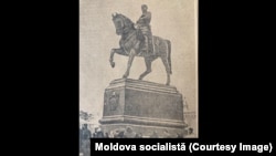 Mitingul din ziua dezvelirii monumentului lui Gr. I. Kostovski. „Moldova socialistă”, 24 februarie 1954.
