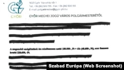 Ezt a dokumentumot küldte a győri önkormányzat, amikor a Szentiváni Öko Szeglet az ellenőrző mérésre kötött szerződés tartalmát akarta megismerni