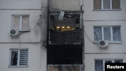 Дом в Воронеже, пострадавший при атаке дрона в январе этого года. Иллюстративное фото