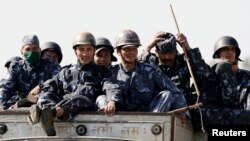 Военнослужащие непальской армии в Катманду.
