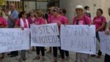 Bosnia and Herzegovina, Sarajevo, protest of the patients from cancer and other similar illness