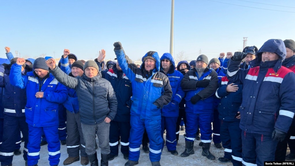 Работники компании West Oil Software на забастовке. 14 декабря 2023 года