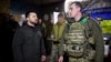 Ukrainian President Volodymyr Zelenskiy visits Ukrainian forces in the Kupyansk region on February 19.
