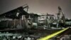 Një magazinë, që ishte në ndërtim e sipër, shkatërrohet nga një shpërthim i fuqishëm në Lushnjë, Shqipëri, 1 mars 2024.