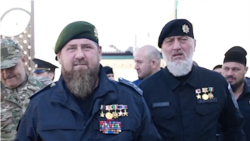 Рамзан Кадыров на открытии военной базы в Гудермесе / Стоп-кадр из видео в телеграм Канале Кадырова