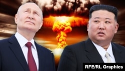Владимир Путин и Ким Чен Ын (коллаж)