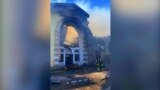 Russian Strikes Destroy Rail Station, Damage Church