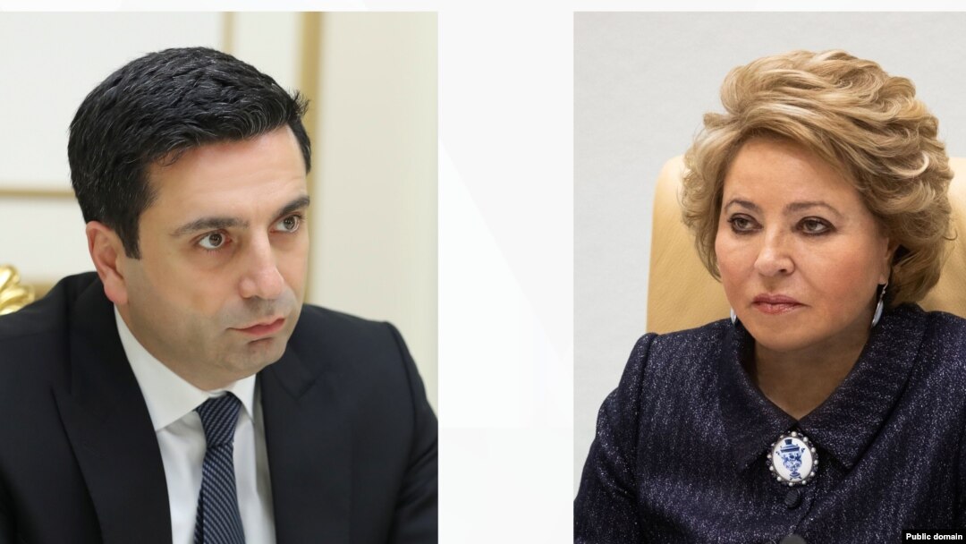 Ermənistan Milli Məclisinin spikeri Alen Simonyan və Rusiya Federasiya Şurasının sədri Valentina Matviyenko