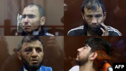 چهار تاجیکستانی که متهم به راه اندازی حملات خونین مسکو شده اند. 