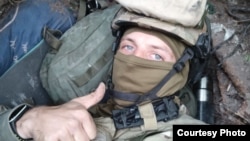 Сергій Райлян на позиціях під час військової служби