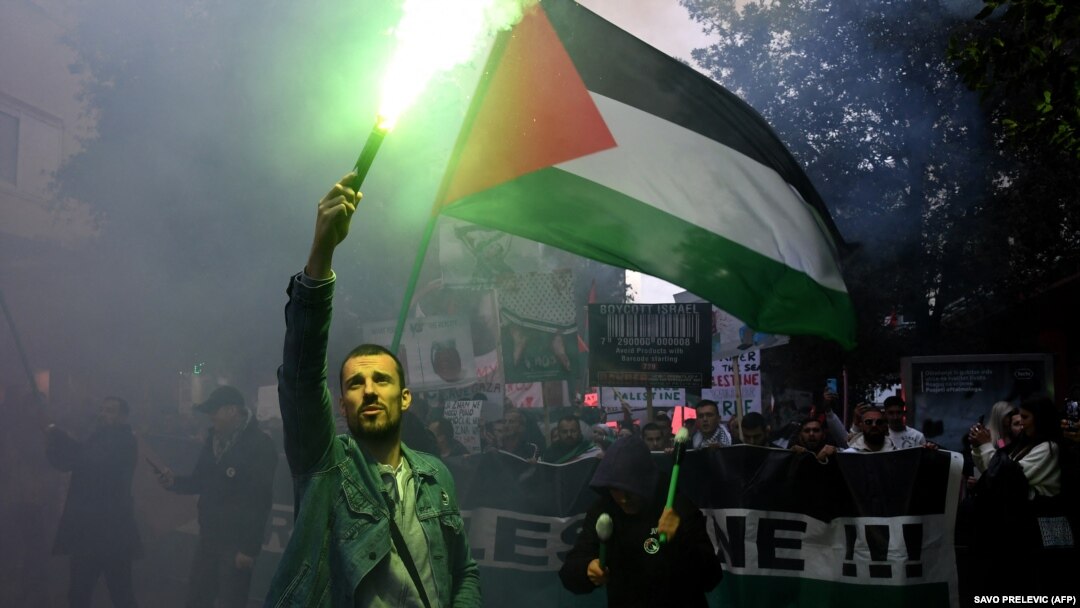 Protest podrške Psalestincima u Podgorici, 12. november 2023. 