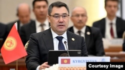 Садыр Жапаров на саммите ОЭС в Ташкенте, Узбекистан. 9 ноября 2023 г.