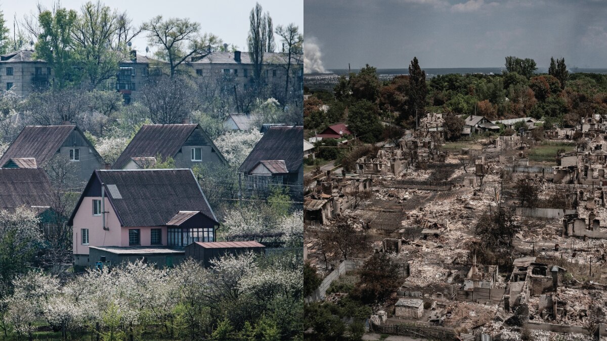 ფოტო: რუსეთის სრულმასშტაბიანი ომის შედეგები უკრაინაში – თავდასხმამდე და შემდეგ