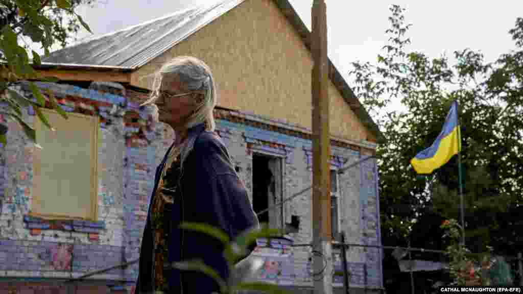 Iryna and her husband attempted to live in the basement of their shattered home, but the winter months proved to be too harsh to endure. &nbsp;