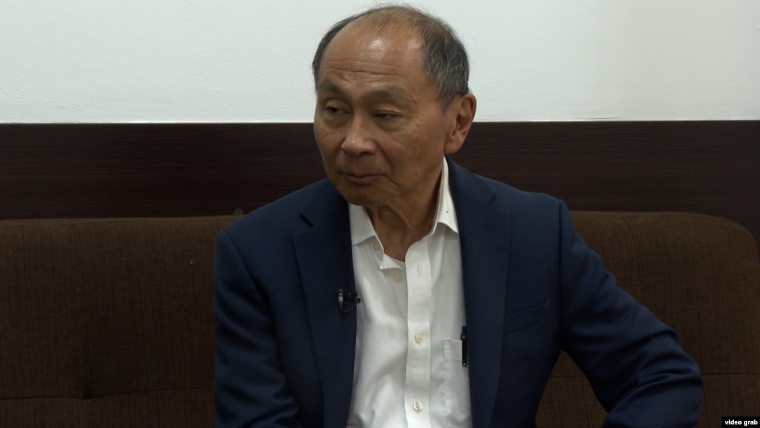 Francis Fukuyama speaks to RFE/RL in Almaty on August 24.
