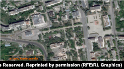 Місто Ізюм Харківської області. Супутниковий знімок зруйнованого центру міста Planet Labs від 29 липня 2022 року