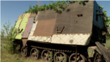 Un „tanc-țestoasă” capturat de armata ucraineană
