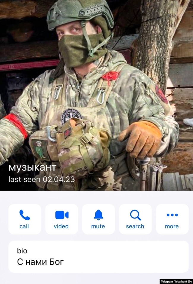 Božić / Velimirović u uniformi s oznakama Wagner grupe.