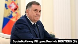 Milorad Dodik, predsjednik Republike Srpske, na sastanku s Vladimirom Putinom, predsjednikom Rusije, u Moskvi, 23. maja 2023.