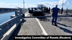 Последствия взрыва на Крымском (Керченском) мосту, 17 июля 2023 года