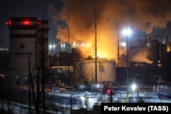Пожар в терминале компании "Новатэк" в порту Усть-Луга