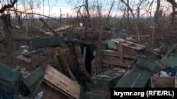 Бывшие российские позиции недалеко от села Роботино в Запорожской области Украины