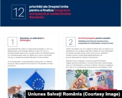 Alianța Dreapta Unită are un program în 12 puncte pentru alegerile europarlamentare.