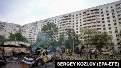 Dëmet e shkaktuara nga sulmet ruse në Harkiv. 