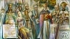 Familia Doldurea a fost pictată printre domnitori români. Pictorul a declarat că i-a folosit doar ca sursă de inspirație și că tabloul a fost realizat pentru Primăria Caracal. 