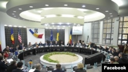 Reuniunea privind creșterea capacității de export pentru porturile ucrainene de pe Dunăre, 7 decembrie 2023 (foto: pagina de Facebook a Ambasadei SUA în România)