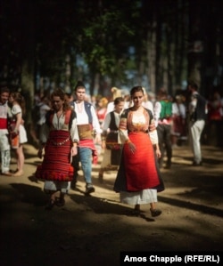 The main thoroughfare through the Zheravna Festival on August 19