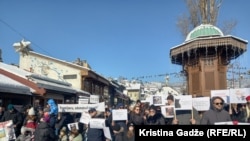 Na protestima je od vlasti Kantona Sarajevo zatraženo povećanje iznosa subvencija za stan, 21. januara 2024.