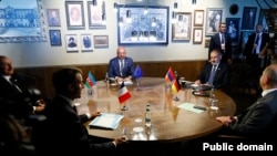 Moldova - The leaders of Armenia, Azerbaijan, France, Germany and the European Union meet in Chisinau, June 1, 2023.