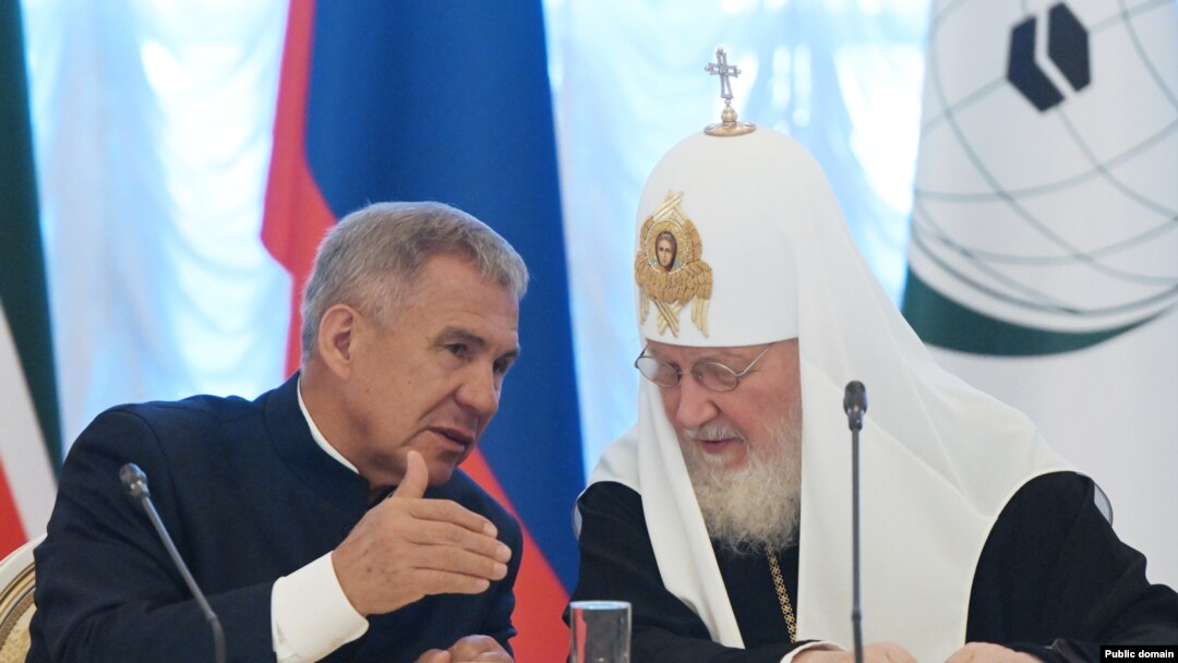 Рөстәм Миңнхеханов һәм патриарх Кирилл 